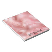 Girly Blush Roze Faux Bont Wrapping Papier Notitieblok (Schuin)