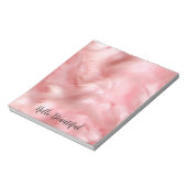 Girly Blush Roze Faux Bont Wrapping Papier Notitieblok (Linkerzijde)
