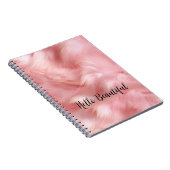 Girly Blush Roze Faux Bont Wrapping Papier Notitieboek (Rechterzijde)