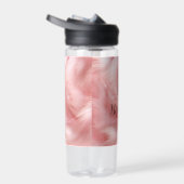 Girly Blush Roze Faux Bont Wrapping Papier Waterfles (Rechts)