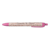 Girly Blush Roze Glitters Zwarte Inkt Pen (Bodem)