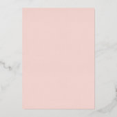 Girly Blush Roze & Goud | 50e verjaardag van vrouw Folie Uitnodiging (Achterkant)