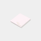 Girly Blush Roze Goud Minimalistisch Monogram Post-it® Notes (Schuin)