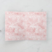 Girly Blush Roze Gouden Hart Kaart (Binnen)