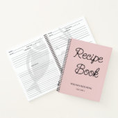 Girly Blush Roze Kookboek Persoonlijk Recept Notit Notitieboek (Binnen)
