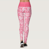 Girly Blush Roze Leuke Dier Print Harten Naam Leggings (Achterkant)