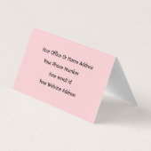 Girly Blush Roze Make-up Artiest Salon Modern Visitekaartje (Achterkant)