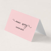 Girly Blush Roze Make-up Artiest Salon Modern Visitekaartje (Voorkant)