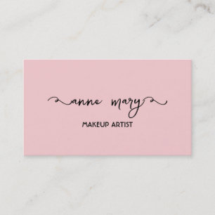 Girly Blush Roze Make-up Artiest Salon Trendy Visitekaartje