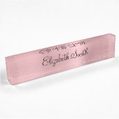 Girly Blush Roze Metaal Naambordje