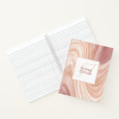 Girly Blush Roze Monogram Gepersonaliseerde Jouw n Notitieboek (Binnen)