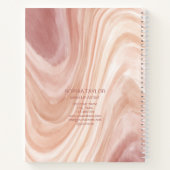 Girly Blush Roze Monogram Gepersonaliseerde Jouw n Notitieboek (Achterkant)