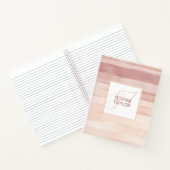 Girly Blush Roze Monogram Gepersonaliseerde Jouw n Notitieboek (Binnen)