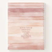 Girly Blush Roze Monogram Gepersonaliseerde Jouw n Notitieboek (Achterkant)