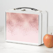 Girly Blush roze Rose Gold Sprayed Confetti Ombre (In situ)