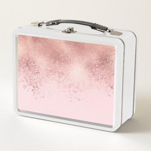 Girly Blush roze Rose Gold Sprayed Confetti Ombre (Voorkant)