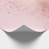 Girly Blush roze Rose Gold Sprayed Confetti Ombre Cadeaupapier (Hoek)