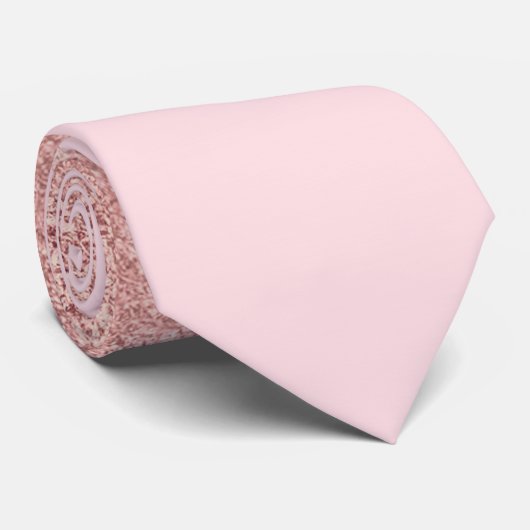 Girly Blush roze Rose Gold Sprayed Confetti Ombre Stropdas (Opgerold)