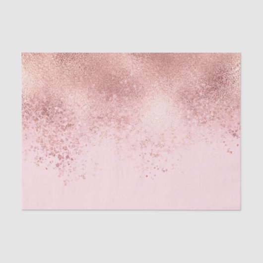 Girly Blush roze Rose Gold Sprayed Confetti Ombre Tissuepapier (Voorkant)