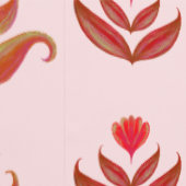 Girly Blush Roze Schattige Bloemen Folk Art Print Behang (Zoom)