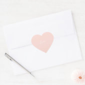  Girly Blush Roze Script Hart Sticker (Envelop)