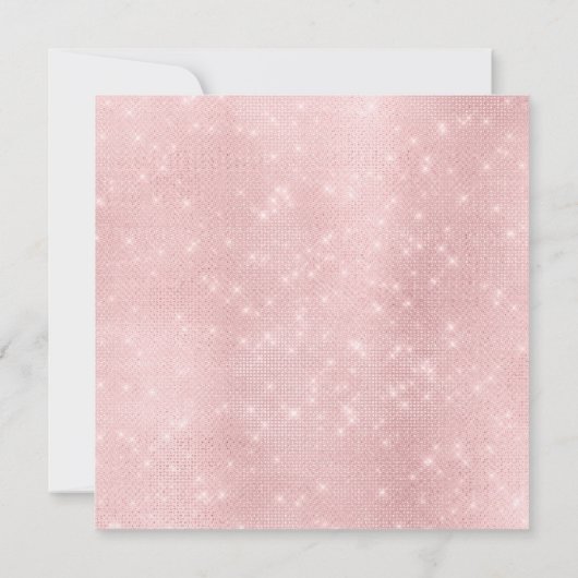 Girly Blush Roze Sparkle Eenhoorn Verjaardagsfeest Kaart (Achterkant)