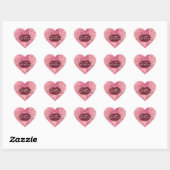 Girly Blush Roze Sparkle Glitter Harten Hart Sticker (Vel)