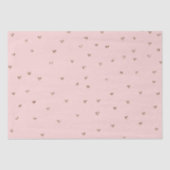 Girly Blush Roze Sparkle Glitter Harten Tissuepapier (Voorkant)