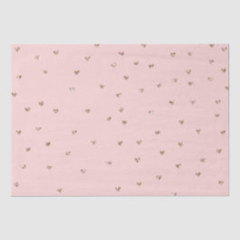 Girly Blush Roze Sparkle Glitter Harten Tissuepapier
