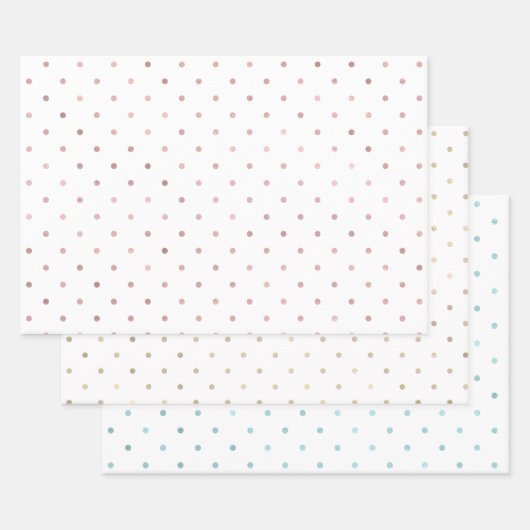 Girly Blush Roze Stippen Inpakpapier Vel (Set)