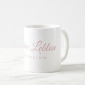 Girly Blush Roze Typografie Wit Koffiemok (Voorkant rechts)