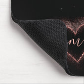 Girly Blush Roze Verf Drip Glitter Monogram Onderl Muismat (Hoek)