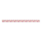 Girly Blush Roze Waterverf Flowers Grosgrain Lint (Voorkant)