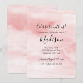 Girly Blush Roze Waterverf gepersonaliseerd Kaart (Voorkant / Achterkant)
