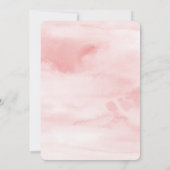 Girly Blush Roze Waterverf gepersonaliseerd Kaart (Achterkant)