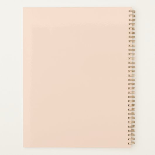 Girly Blush Roze Waterverf Vlinder Afspraak Planner (Achterkant)
