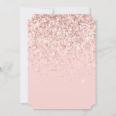 Girly Blush Roze Wit Glitter Ballet Jurk Kaart (Achterkant)