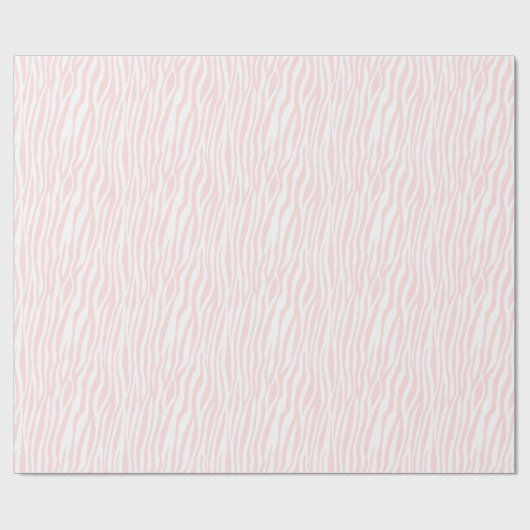 Girly Blush White Pink Zebra Print Cadeaupapier (Vlak)