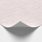 Girly Blush White Pink Zebra Print Cadeaupapier (Hoek)