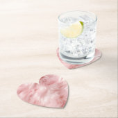 Girly Blush Zacht Roze Faux Bont Kartonnen Onderzetters (Insitu)