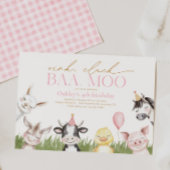 Girly Boerderij Verjaardagsfeestje Uitnodiging