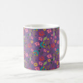 Girly Bohemian Colorful Flowers Koffiemok (Voorkant rechts)