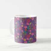 Girly Bohemian Colorful Flowers Koffiemok (Voorkant links)