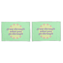 Girly Boho Pastel Groen Quote Retro Bloemen