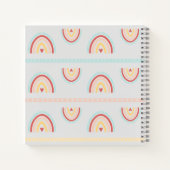 Girly Boho Rainbow Heart Painting Kinder Recipe Notitieboek (Achterkant)