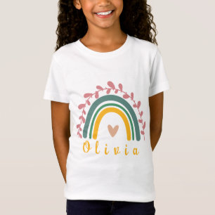 Girly Boho Rainbow met persoonlijke naam T-shirt