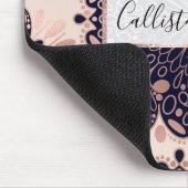 Girly Boho Roos Goud Blush Roze Navy Mandala's Muismat (Hoek)