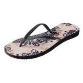 Girly Boho Roos Goud Blush Roze Navy Mandala's Teenslippers (Schuin)