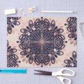 Girly Boho Roos Goud Blush Roze Navy Mandala's Tissuepapier (Craft)