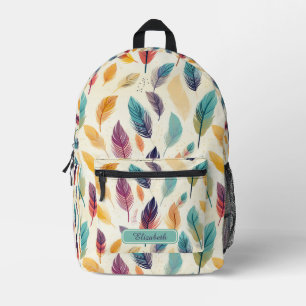 Girly Boho Veren Patroon Gepersonaliseerd Bedrukte Rugzak